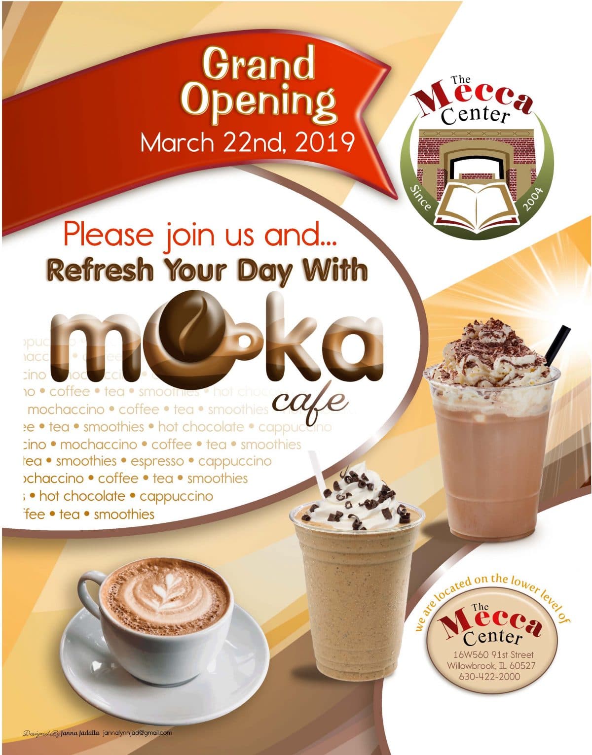 Moka Cafe At The Mecca Center Opens Friday March 22 The Mecca