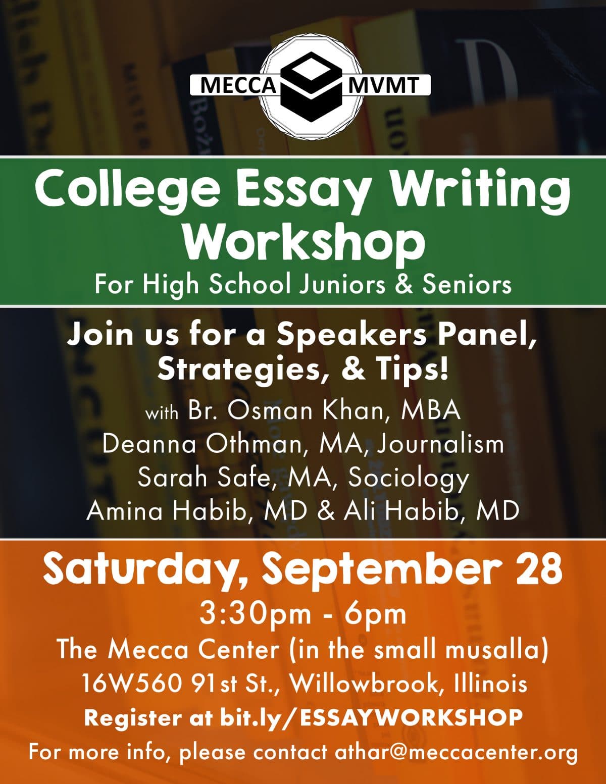 college essay workshop ideas