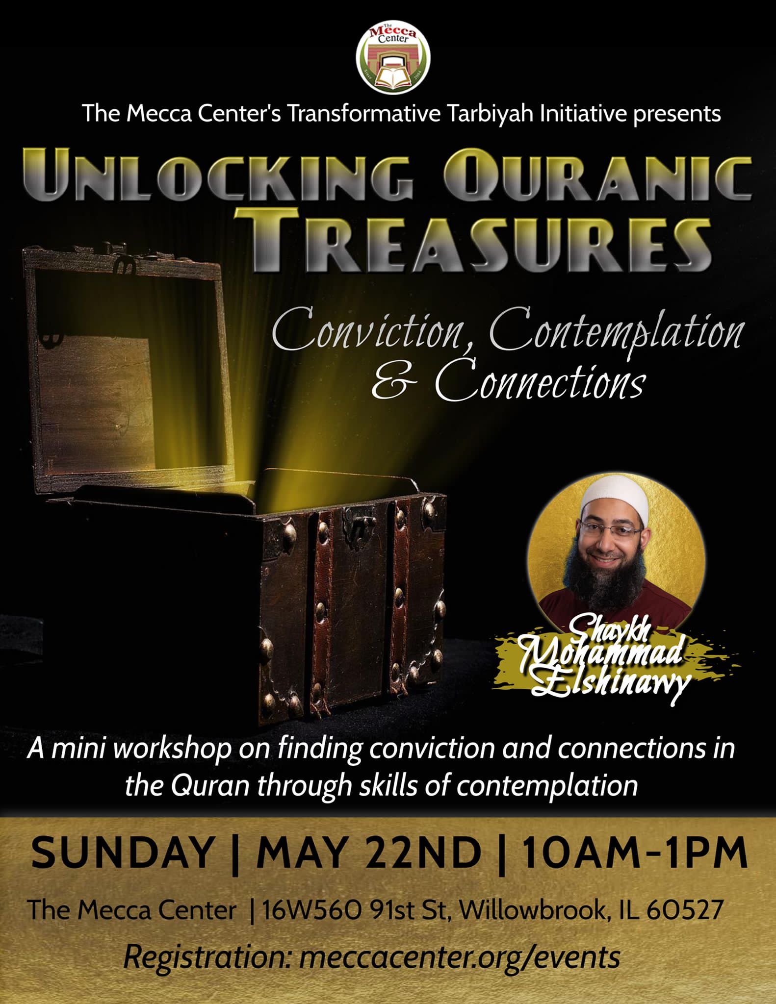 Unlocking Quranic Treasures: Conviction, Contemplation, & Connections Workshop