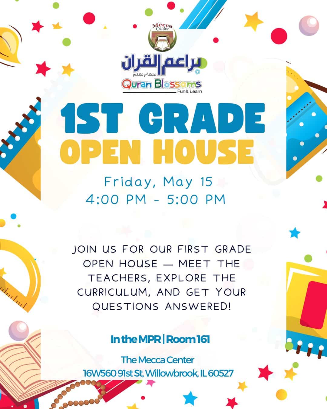 Quran Blossoms First Grade Open House at The Mecca Center