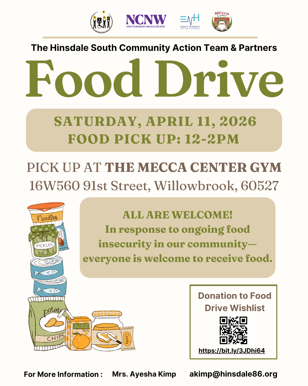 Community Food Drive Pick Up